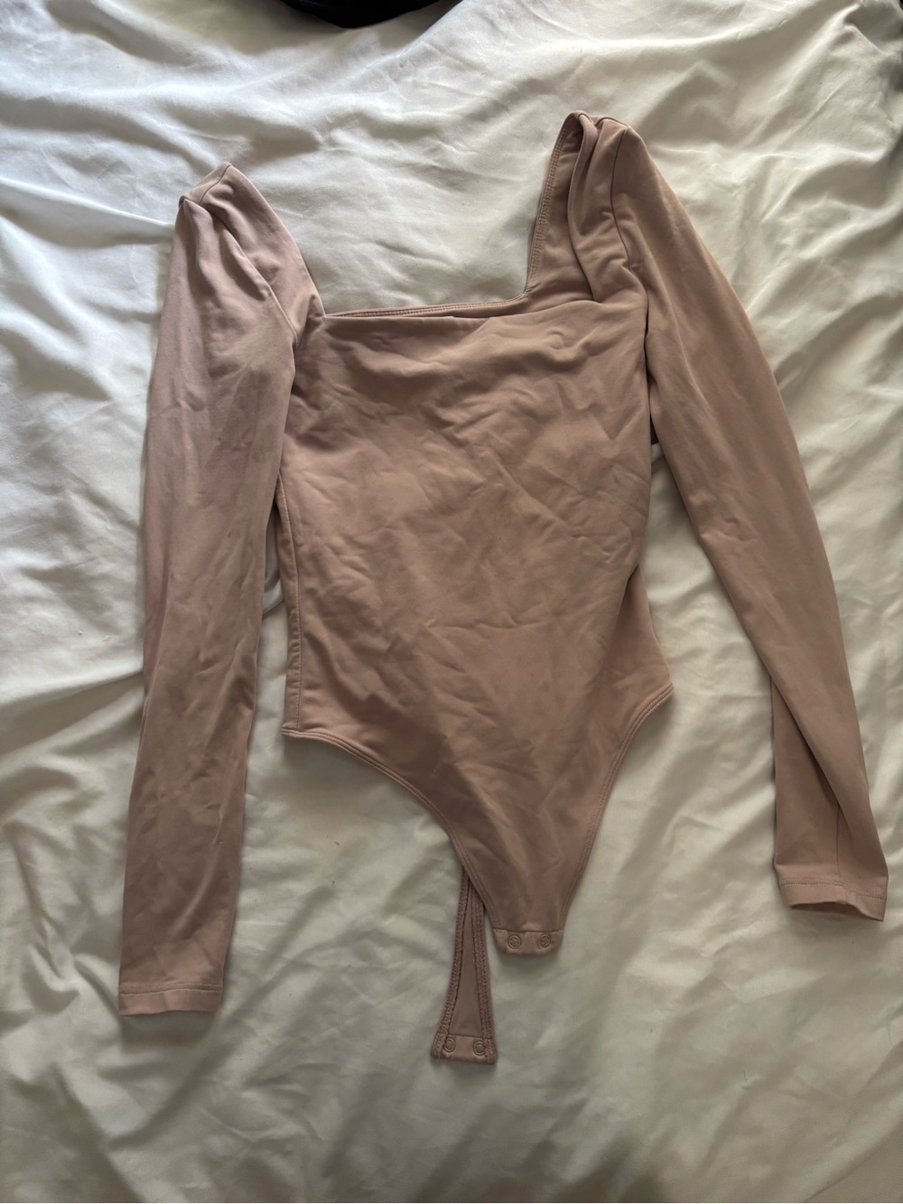 Babaton Square Neck Long Sleeve Bodysuit - Blush Pink